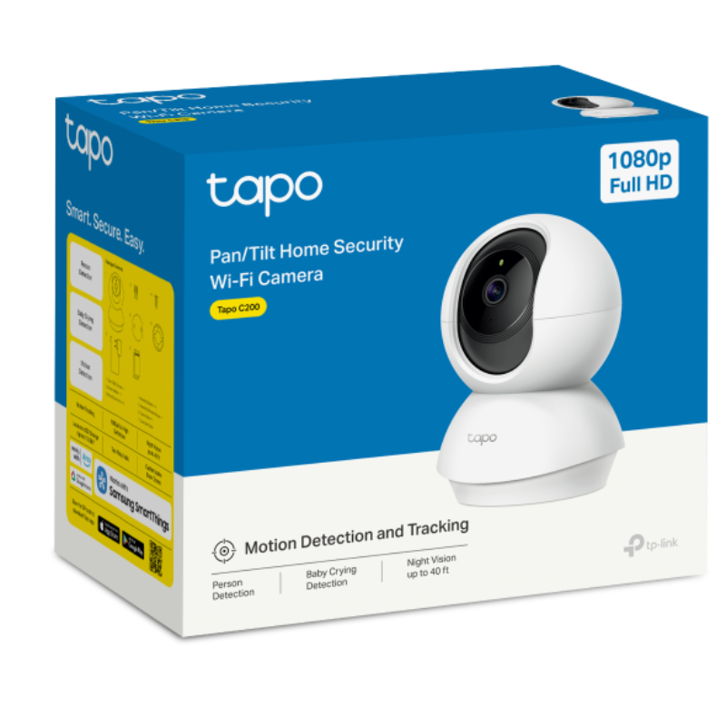 TP-Link Tapo C200C 旋轉式家用智慧 WiFi 保全攝影機 | 1080p 高清畫質 + 360° 全景監控 - PhoneStore 豐達網上商店