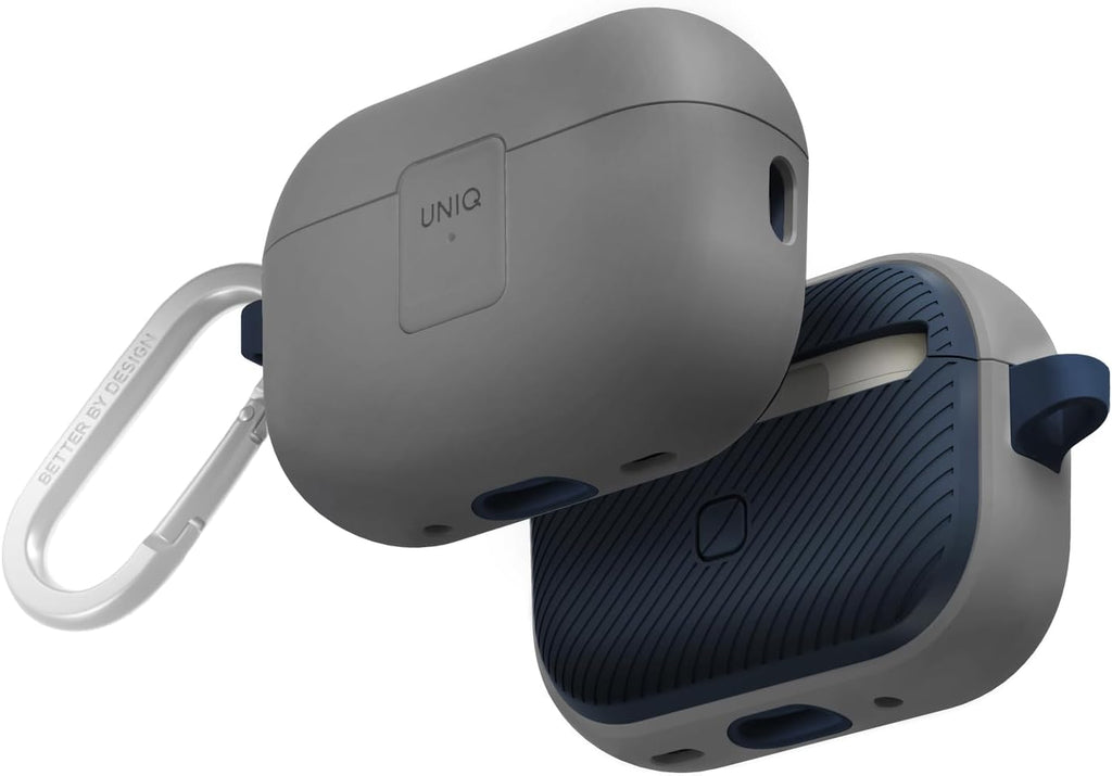 UNIQ Clyde Lock Case Compatible with Airpods Pro 2nd Gen (Charcoal/Dark Grey)