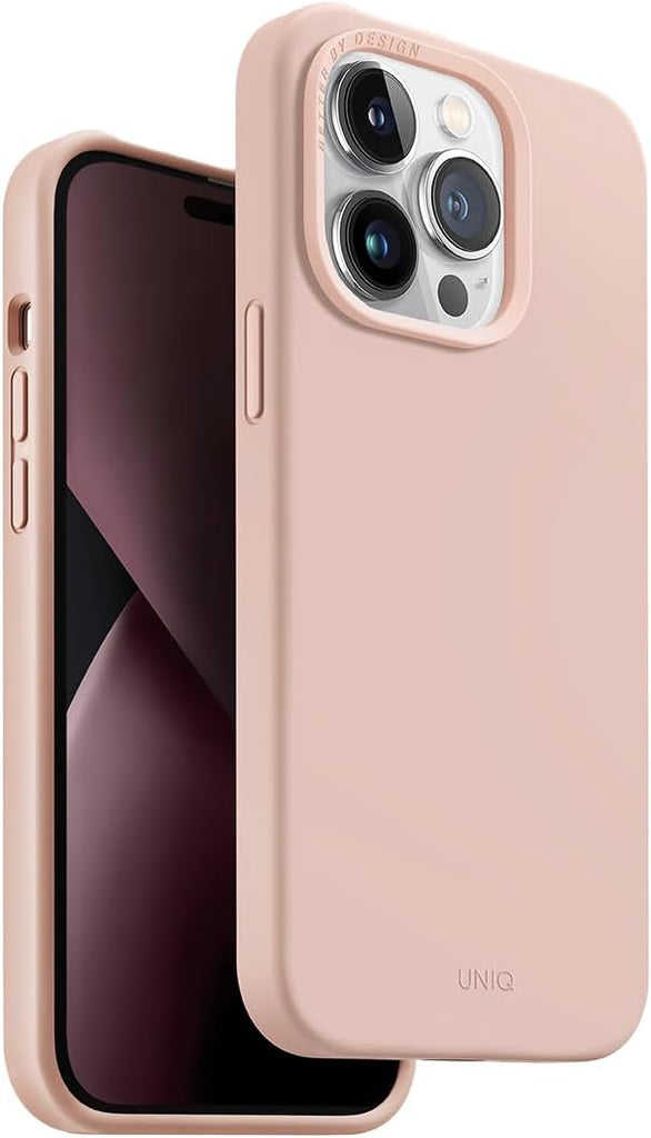 UNIQ Lino Hue (MagClick Magnetic Charging Compatible) Phone Case Compatible with iPhone 14 Pro (Pink)