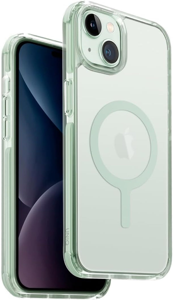 UNIQ Combat Phone Case Compatible with iPhone 15 Plus,MagClick Magnetic Charging Compatible (MintCream)