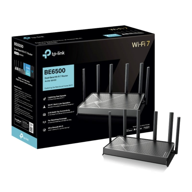 TP-Link Archer BE400 BE6500 雙頻 WiFi 7 路由器 | 雙 2.5G 端口 + MLO 多鏈路技術 - PhoneStore 豐達網上商店