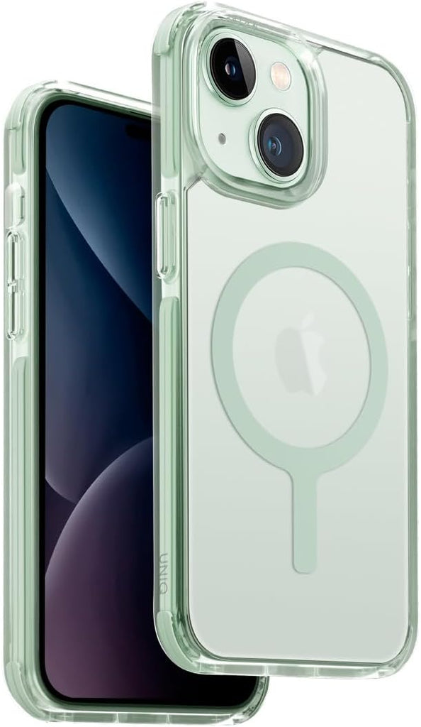 UNIQ Combat Phone Case Compatible with iPhone 15, MagClick Magnetic Charging Compatible (Mint Cream)