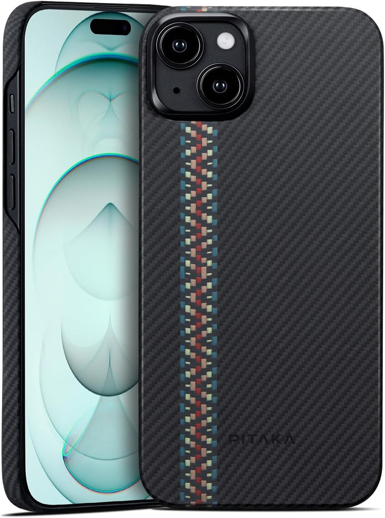 Pitaka MagEZ Case 4 for iPhone 15 Plus, 6.7'', Rhapsody - Aramid Fiber, Fusion Weaving Technology, MagSafe Compatible - PhoneStore 豐達網上商店