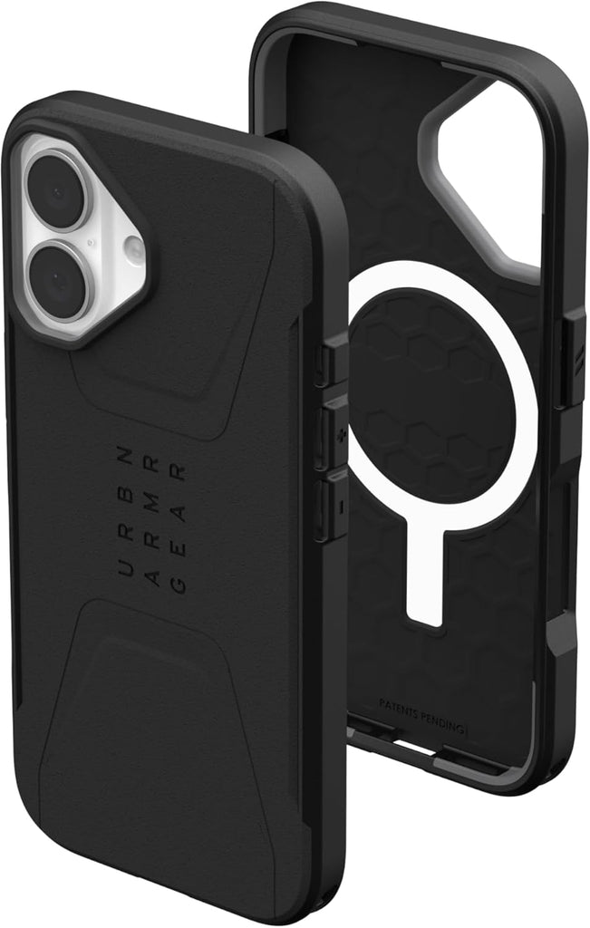 URBAN ARMOR GEAR UAG Designed for iPhone 16 Case 6.1" Plasma XTE - Compatible with MagSafe Charging & Kickstand Rugged Shockproof Anti-Slip Military Grade Protective Cover, Ash/Titanium - PhoneStore 豐達網上商店
