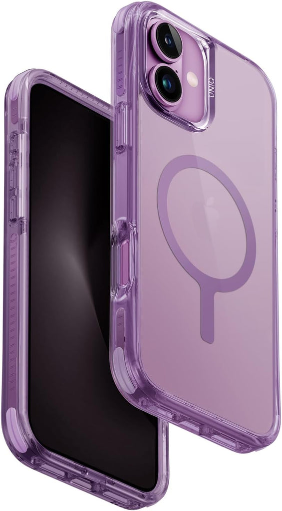 UNIQ Combat Handyhülle kompatibel mit Hybrid iPhone 16 Plus (2024) 6.7, MAGCLICK-Aufladung (Schwarz) 