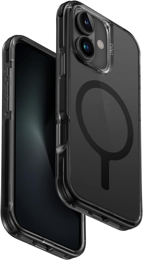 UNIQ Combat Phone Case Compatible with Hybrid iPhone 16 (2024) 6.1, MAGCLICK Charging (Grape Pink)