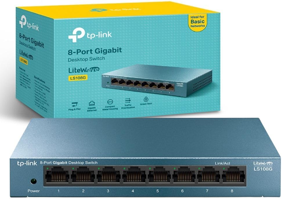 TP-Link TL-SG108 | 8 埠 Giga 桌面型交換器 (鋼鐵機殼 + 隨插即用 + 節能技術) - PhoneStore 豐達網上商店