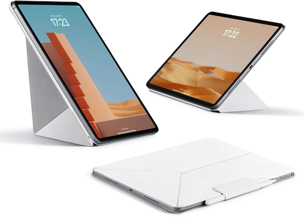 PITAKA iPad Pro 12.9 Case, Lightweight & Multi-fold Folio with Magnetic Apple Pencil Holder, Compatible with iPad Pro 12.9'' (2022/2021/2020/2018), and iPad Air M3/M2 13 Inch - White - PhoneStore 豐達網上商店