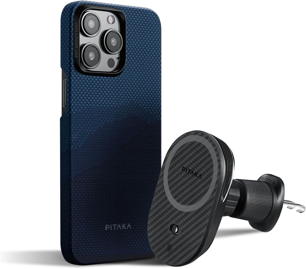 pitaka Case for iPhone 15 Pro Max with MagSafe Car Mount Charger, Over The Horizon - PhoneStore 豐達網上商店
