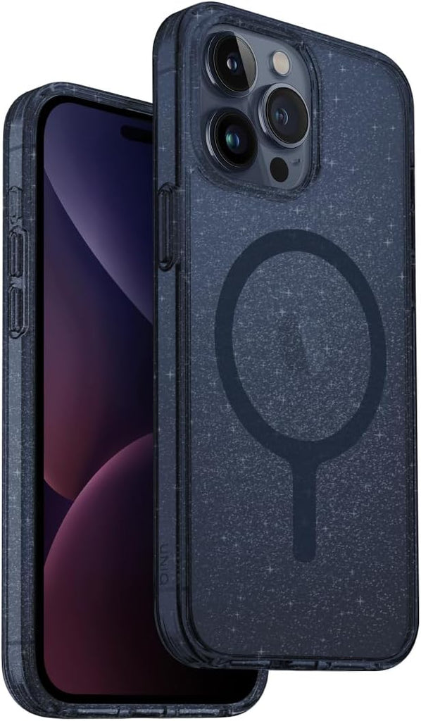 UNIQ LP Xtreme Case Compatible with iPhone 15 Pro, MagClick Magnetic Charging Compatible (SmokeBlue)