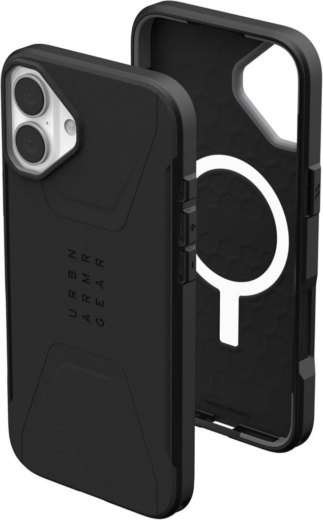 URBAN ARMOR GEAR UAG Designed for iPhone 16 Plus Case 6.7" Monarch Pro - Compatible with MagSafe Charging Rugged Heavy Duty Shockproof Anti-Slip Military Grade Protective Cover, Kevlar Black - PhoneStore 豐達網上商店