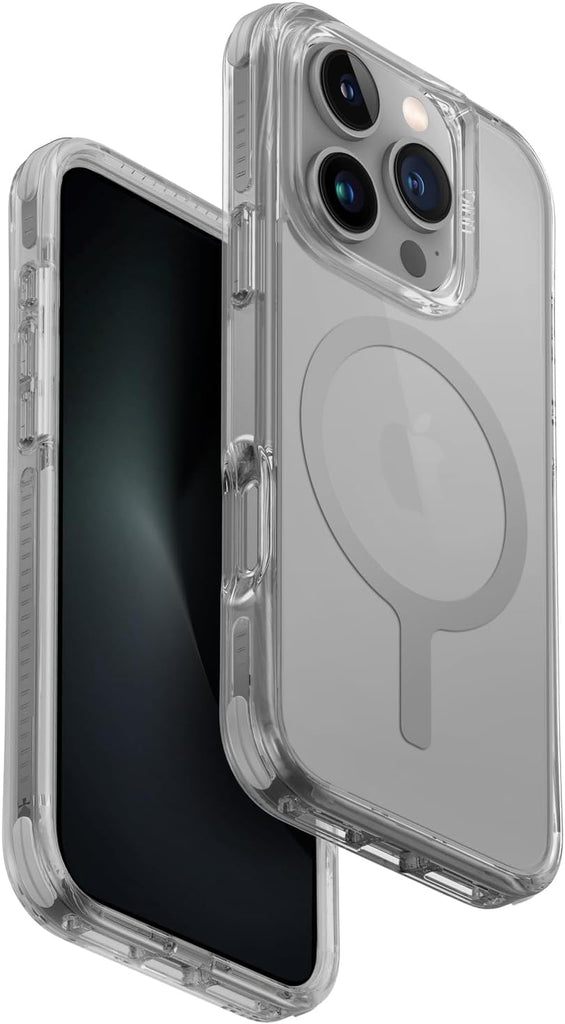 UNIQ Combat Handyhülle kompatibel mit Hybrid iPhone 16 PRO (2024) 6.3, MAGCLICK-Aufladung (Schwarz) 