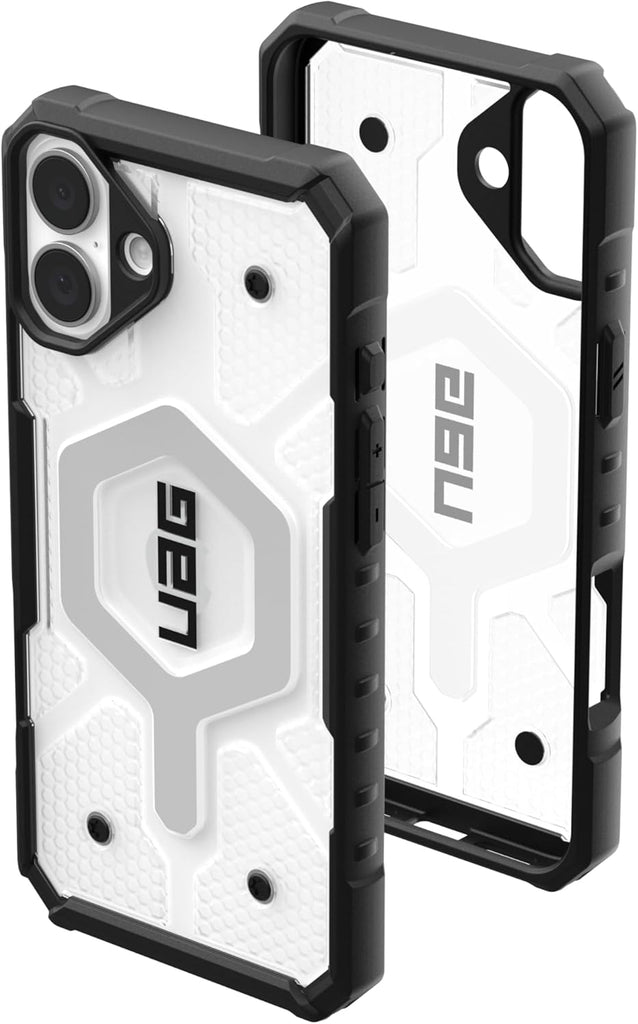 URBAN ARMOR GEAR UAG Designed for iPhone 16 Plus Case 6.7" Plyo - Compatible with MagSafe Charging Rugged Slim Anti-Yellowing Transparent Clear Shockproof Military Grade Protective Cover, Ice/White - PhoneStore 豐達網上商店