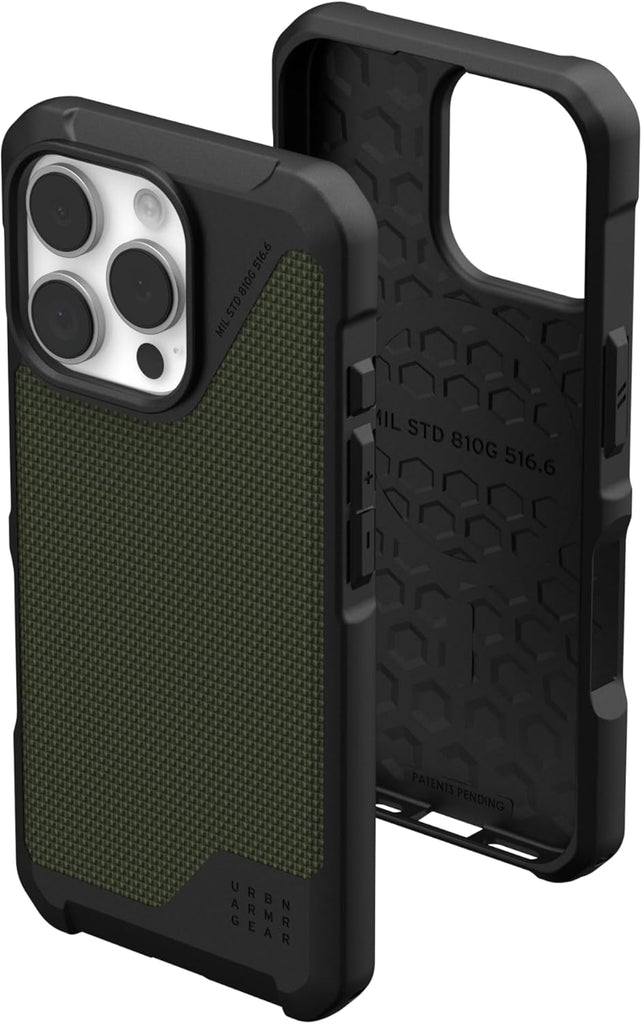 URBAN ARMOR GEAR UAG Designed for iPhone 16 Pro Case 6.3" Metropolis LT - Compatible with MagSafe Charging Rugged Shockproof Anti-Slip Military Grade Protective Cover, Kevlar Black - PhoneStore 豐達網上商店
