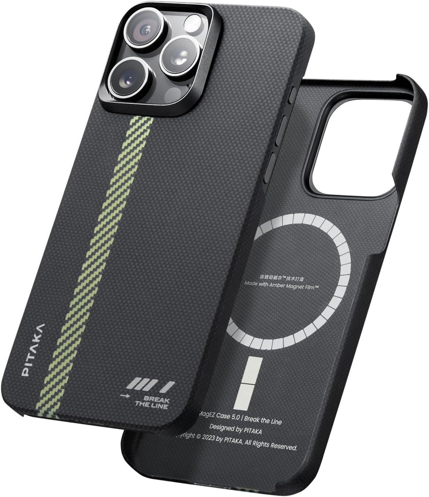 PITAKA iPhone 15 Pro MagSafe 保護殼 - 纖薄輕巧，軍規防護，提升手機體驗 - PhoneStore 豐達網上商店
