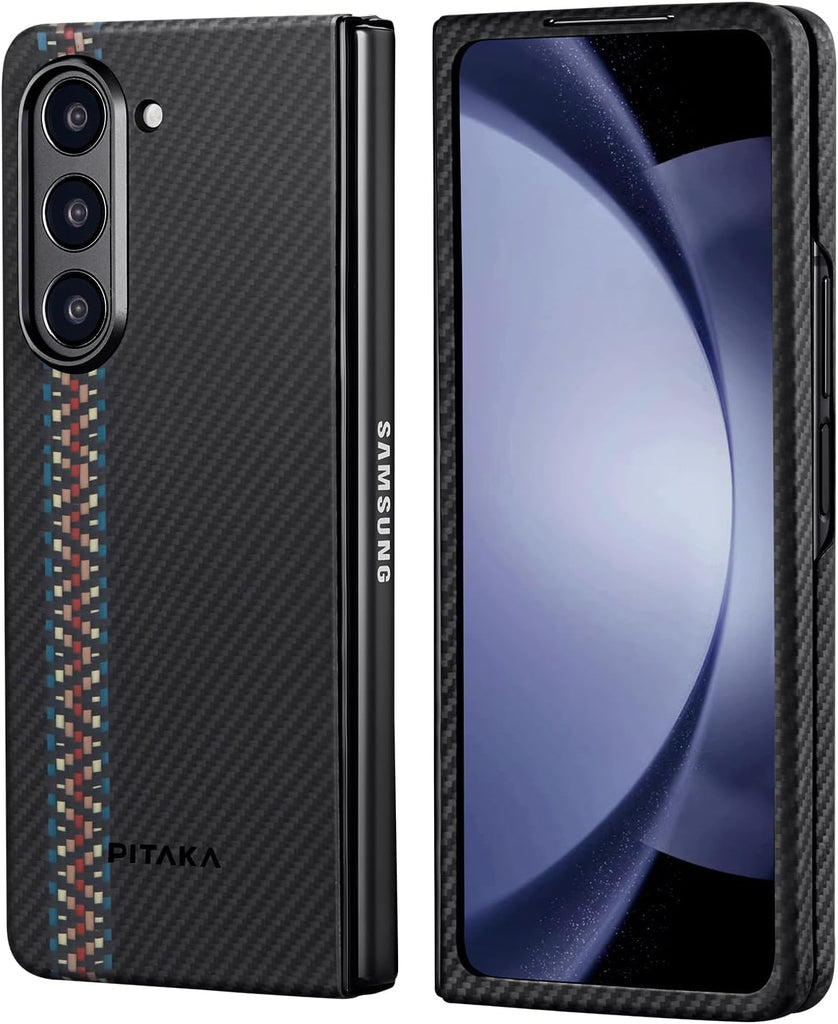 pitaka Z Fold 5 Case, Slim & Light Galaxy Z Fold 5 Case with a Case-Less Touch Feeling, 600D Aramid Fiber Made [Fusion Weaving Air Case - Overture] - PhoneStore 豐達網上商店