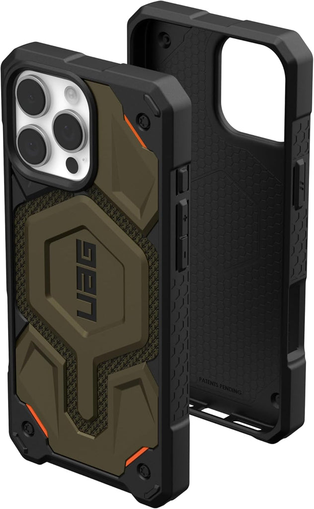 URBAN ARMOR GEAR UAG Designed for iPhone 16 Pro Max Case 6.9" Monarch Pro - Compatible with MagSafe Charging Rugged Heavy Duty Shockproof Anti-Slip Military Grade Protective Cover, Crimson - PhoneStore 豐達網上商店