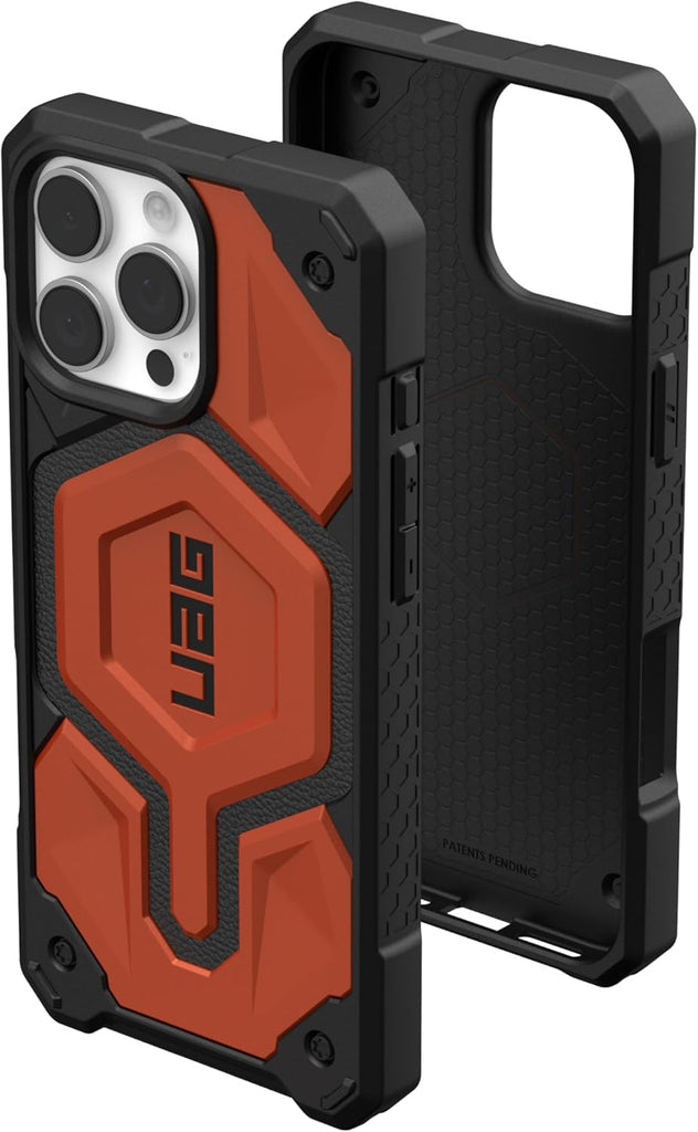 URBAN ARMOR GEAR UAG Designed for iPhone 16 Pro Max Case 6.9" Monarch Pro - Compatible with MagSafe Charging Rugged Heavy Duty Shockproof Anti-Slip Military Grade Protective Cover, Kevlar Mallard - PhoneStore 豐達網上商店
