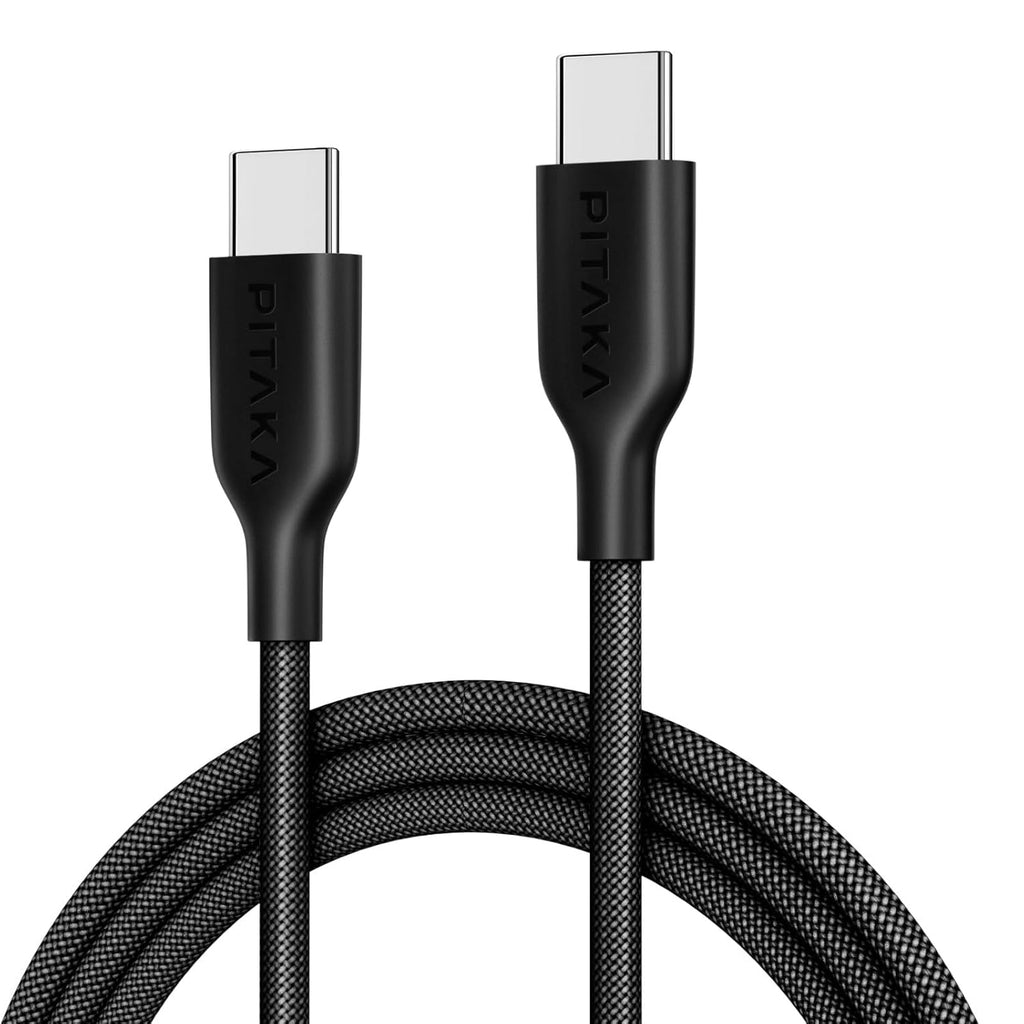 pitaka USB C to USB C Cable, Nylon Braided USB C Charger Cable, 3.94ft USB C Cable for iPhone 15, Samsung Galaxy S Seires, Pixel, PS5 Controller, etc - PhoneStore 豐達網上商店