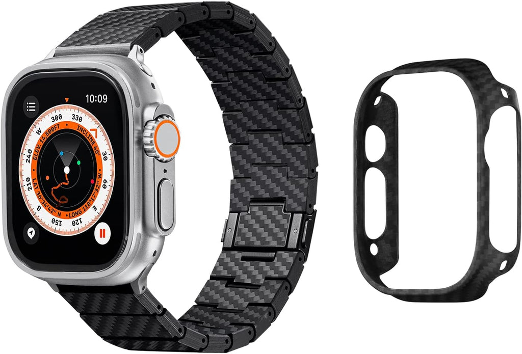 pitaka Watch Band and Case for Apple Watch Ultra 49mm - Modern, Lightweight Carbon Fiber Watch Band and Protective Aramid Fiber Watch Case - PhoneStore 豐達網上商店