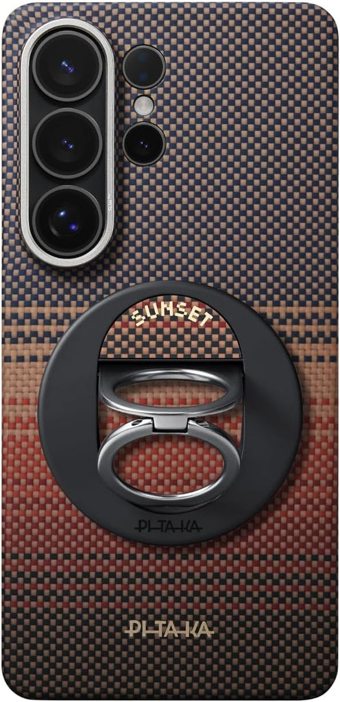 PITAKA Samsung Galaxy S26 Ultra 航太纖維輕薄保護殼套裝 (Sunset 日落特仕版) - PhoneStore 豐達網上商店