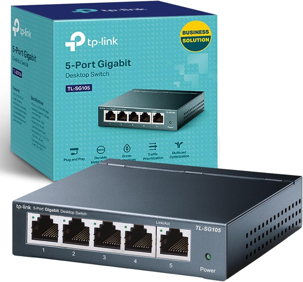 TP-Link TL-SG105 | 5 埠 Giga 桌面型交換器 (專業鋼鐵機殼 + 靜音散熱 + 隨插即用) - PhoneStore 豐達網上商店