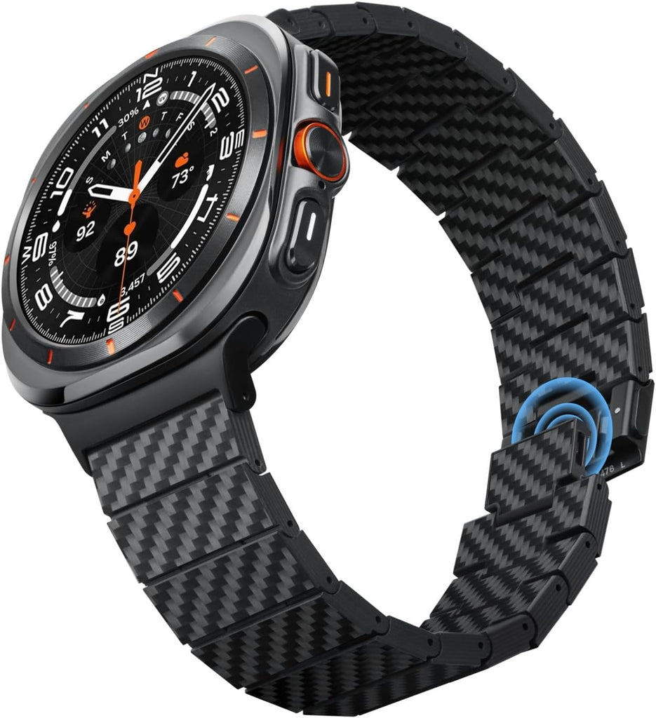 Pitaka Carbon Fiber Galaxy Watch Ultra 47mm Band, Ultra Light, Adjustable Length, Magnetic Clasp - PhoneStore 豐達網上商店