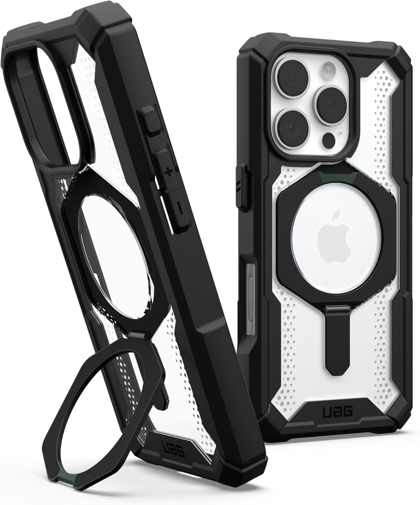 URBAN ARMOR GEAR UAG Designed for iPhone 16 Pro Case 6.3" Plasma XTE - Compatible with MagSafe Charging & Kickstand Rugged Shockproof Anti-Slip Military Grade Protective Cover, Black/Orange - PhoneStore 豐達網上商店