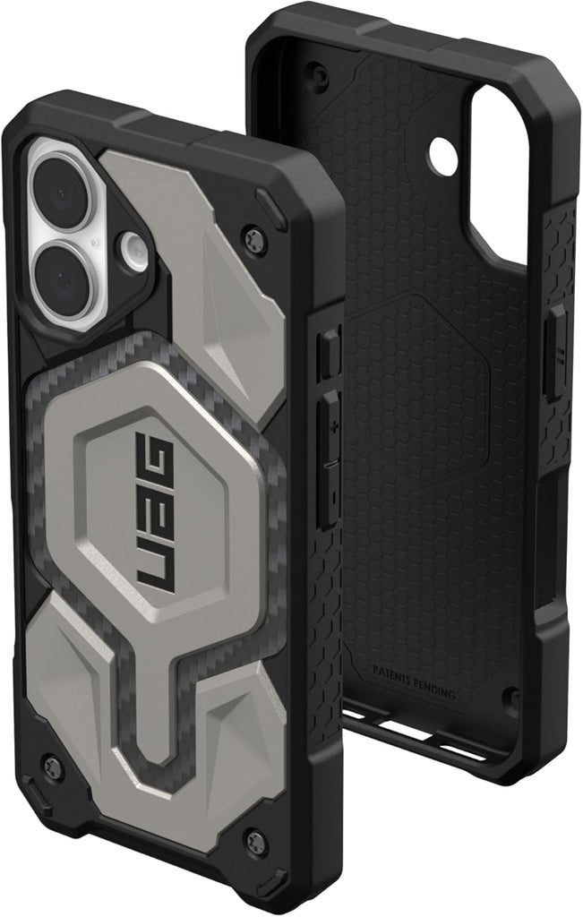 URBAN ARMOR GEAR UAG Designed for iPhone 16 Case Metropolis LT - Compatible with MagSafe Charging Rugged Shockproof Anti-Slip Military Grade Protective Cover, Kevlar Black - PhoneStore 豐達網上商店