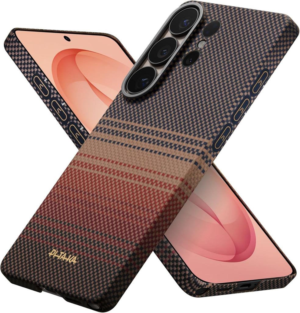 PITAKA Samsung Galaxy S26 Ultra 1500D 芳綸纖維極致輕薄保護殼 (Edge 系列 - Sunset 日落) - PhoneStore 豐達網上商店