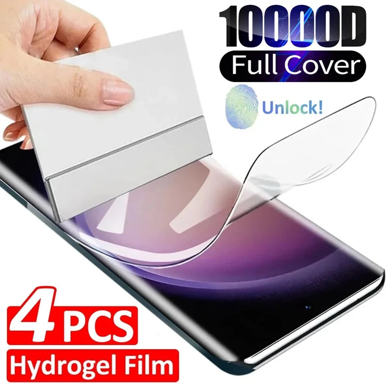 4PCS Hydrogel Film For Samsung Galaxy S24 S23 S22 S21 S20 Ultra Plus Screen Protector For Samsung S24 Ultra S23 S20 S21 FE - PhoneStore 豐達網上商店