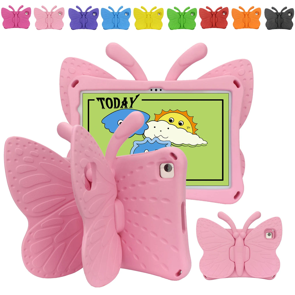 For Samsung Galaxy Tab A7 Lite T220 T225 T290 T380 T310 T330 T375 Shockproof Case 3D Butterfly Wing Holder Stand Tablet Cover