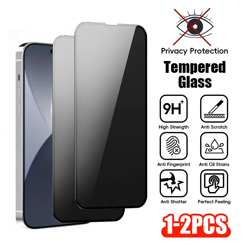 Privacy Screen Protector For iPhone 17 Pro 16 15 Pro Max Anti-Spy Glass 14 13 12 11 Pro 15 14 Plus  Anti-Scratch Tempered Glass