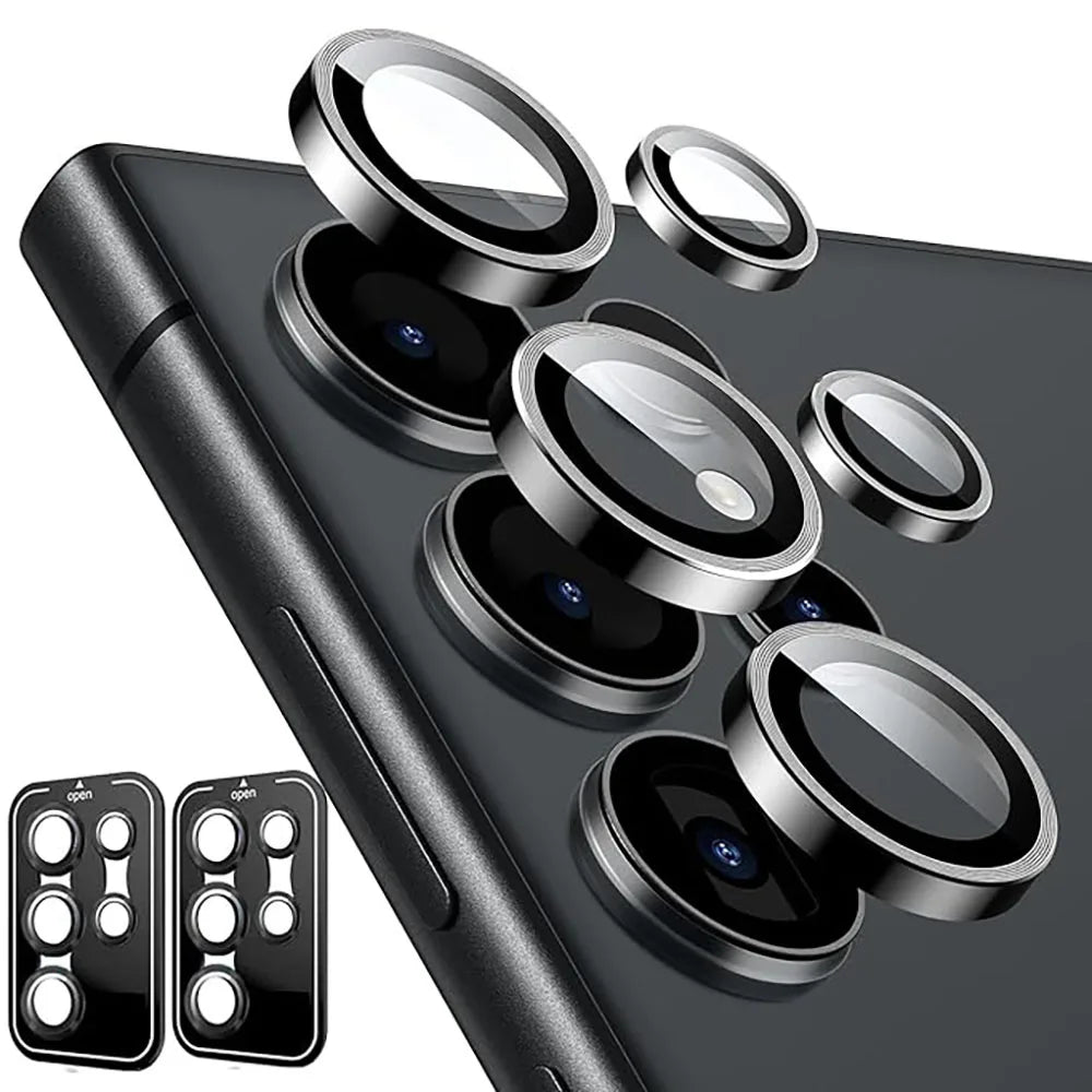 Metal Lens Ring Glass Film For Samsung Galaxy S25 S24 S22 Ultra Plus Camera Protector Cover For Samsung S25 Ultra Accessories