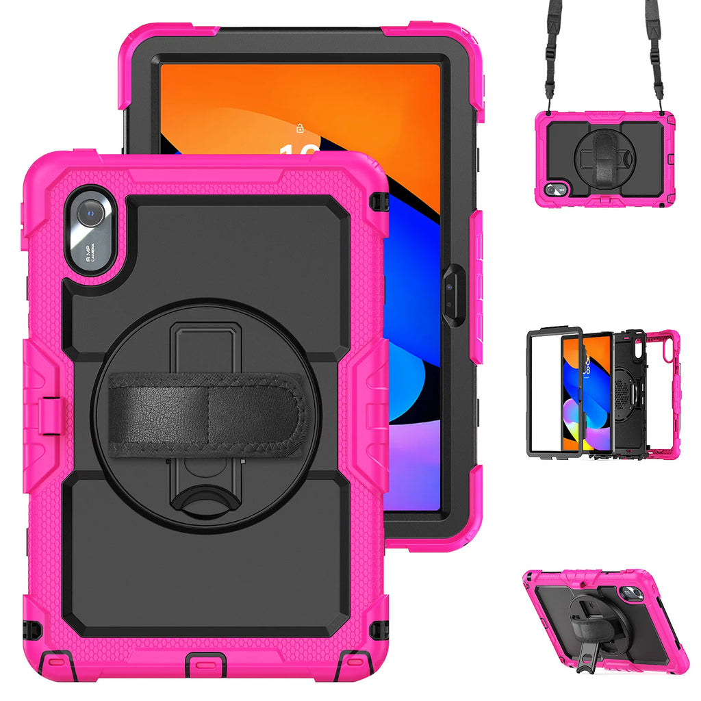 Armor Case For Lenovo Idea Tab Xiaoxin Pad 11 2025 TB336FU TB336ZU M11 TB330FU TB331FC K11 LTE Kickstand Cover+Shoulder Strap