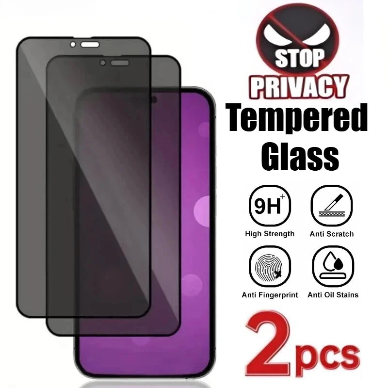 2Pcs Anti Spy Full Screen Protector Film for iPhone 17 15 16 14 Pro Max 15 14 Plus Tempered Glass for iPhone 17 Air 17 Promax