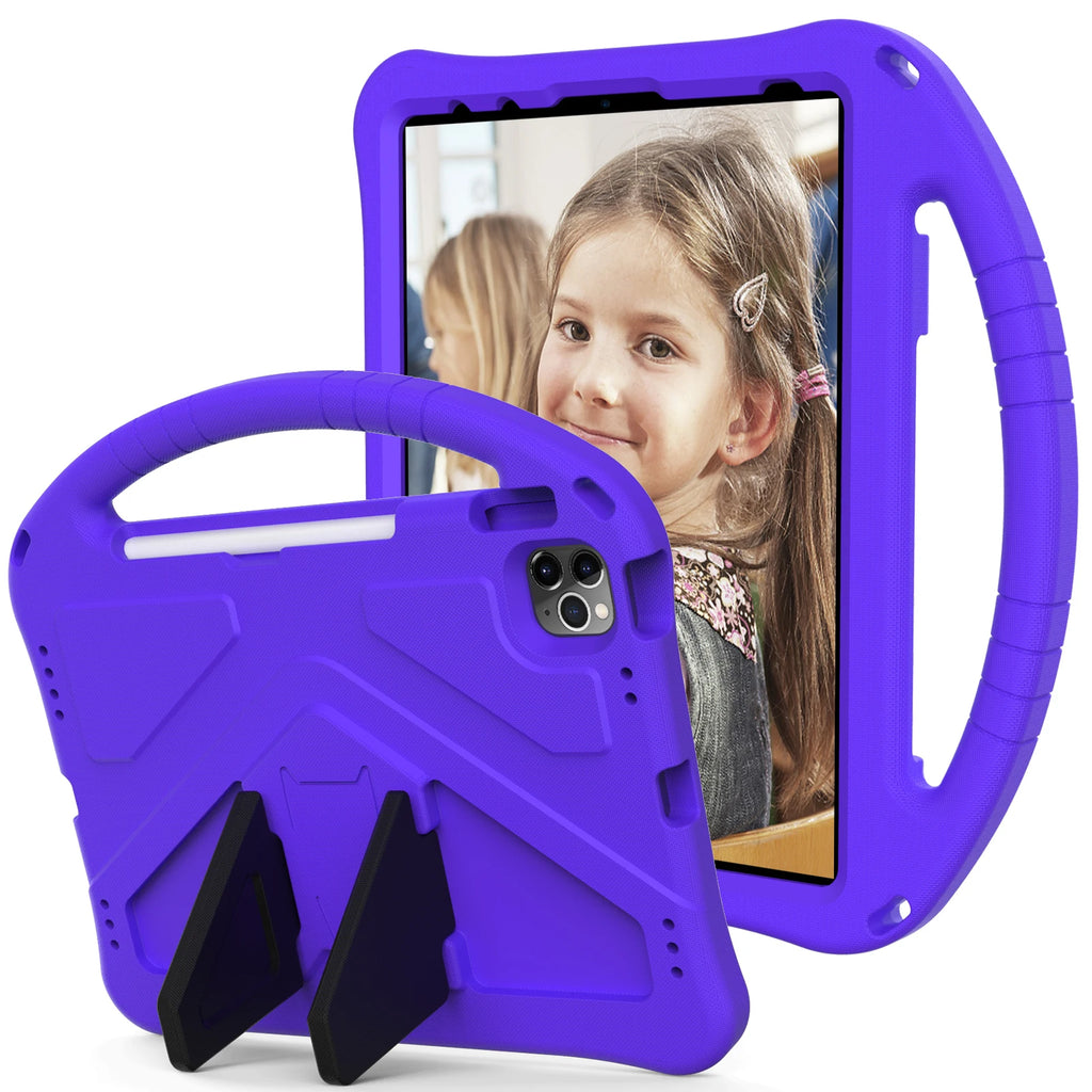 Kids Safe For iPad 10.9 2022/Pro 11 2021 2020 2018 mini4 5 6/9.7 5th 6th/10.2 7th 8th 9th Gen Air4 Air5 Shockproof Stand Cover