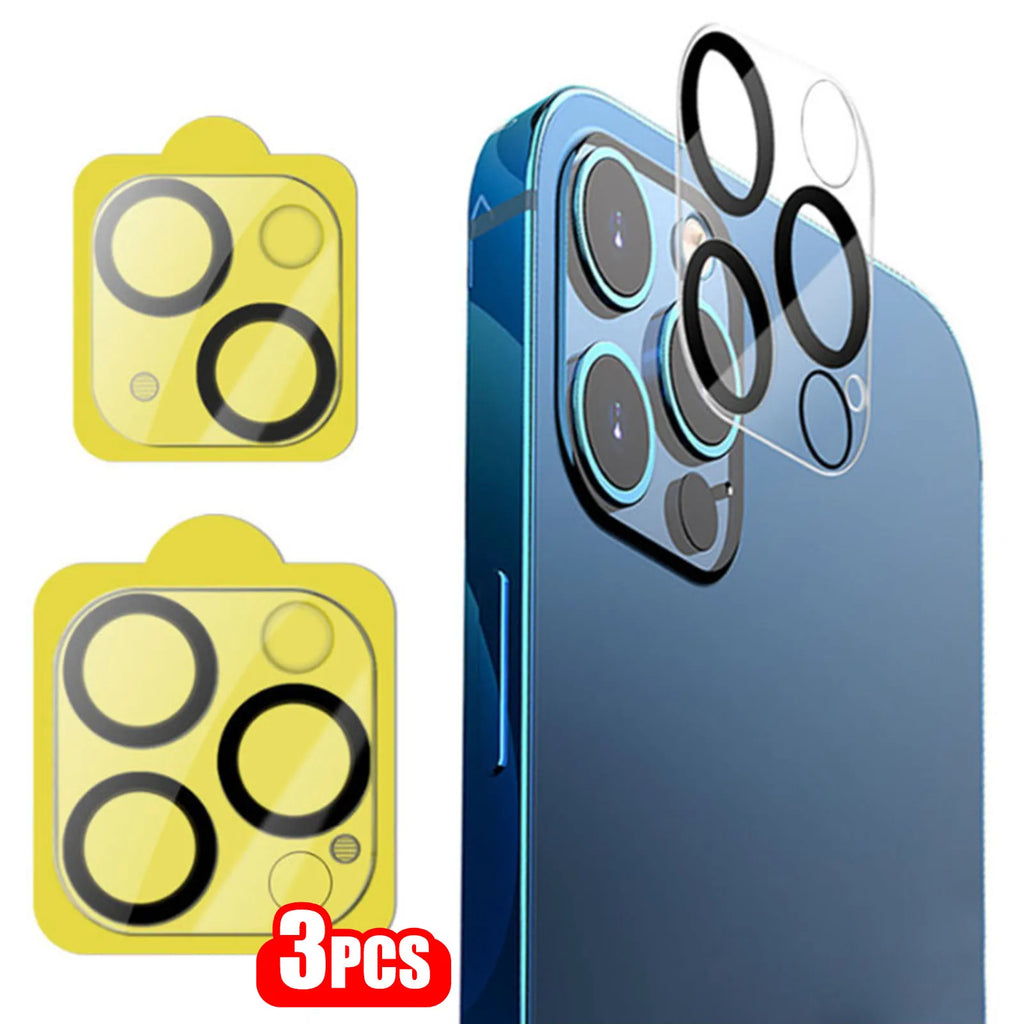 3D Camera Lens Protector for iPhone 16 15 14 Pro Max Full Cover Lens Protector film Ultra HD Not Affect Night 3PC