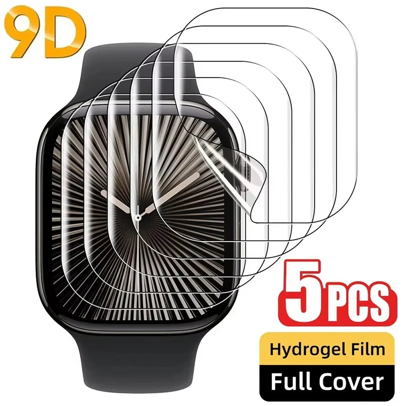 5PCS TPU Hydrogel Film For Apple Watch 9 5 6 10 3 2 1 40MM 44MM 42MM 46MM Screen Protector for Apple Watch Ultra 49MM 7 8 41MM