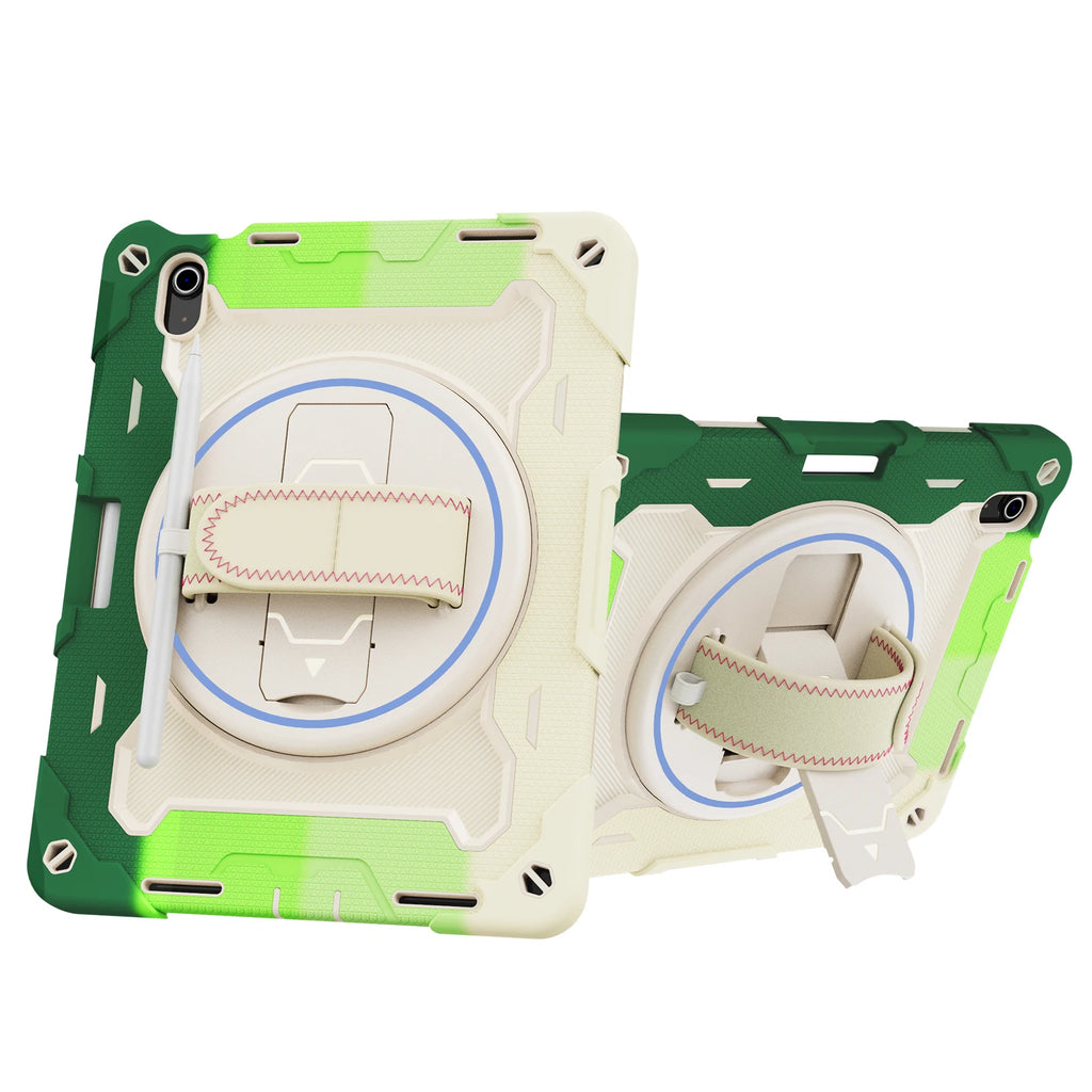 360 degree rotation Rugged Tablet case for iPad Pro 12.9 2021 2020 2018 3-layer protection shockproof stand strap Cover