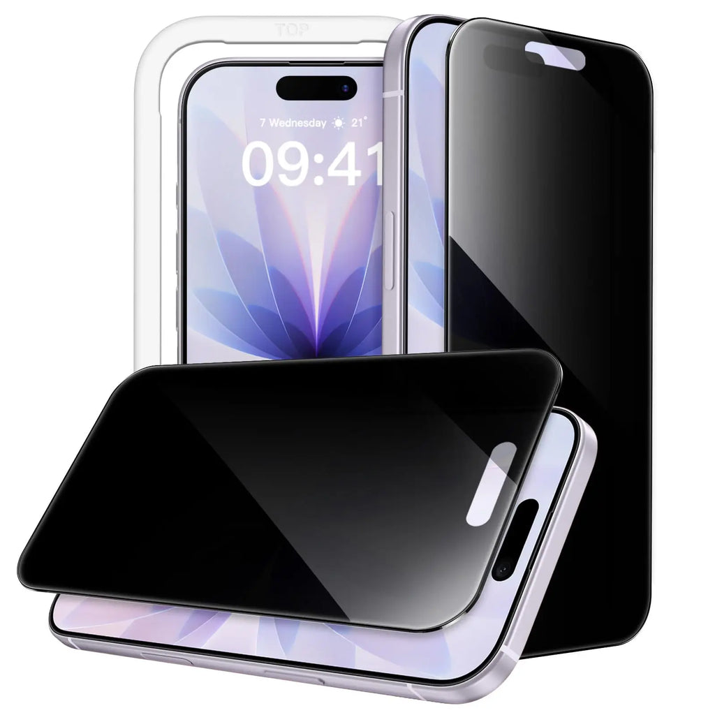 360 Degree Privacy Screen Protector Suitable for iPhone 17 16 Pro Max 14 13 12 11 Glass 4-Way Anti-Spy Tempered Film - PhoneStore 豐達網上商店