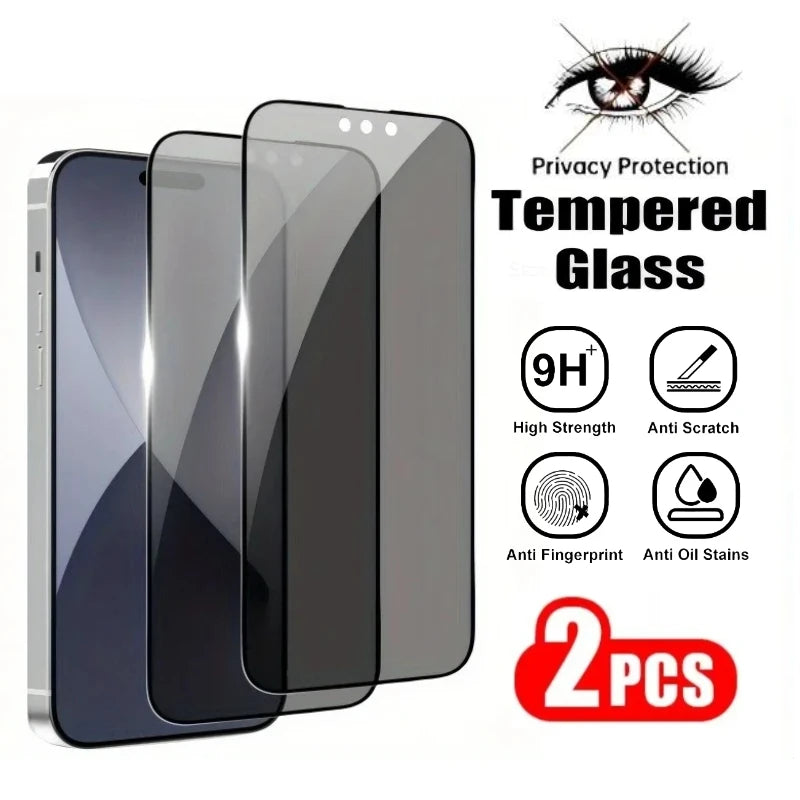 Anti Spy Full Screen Protector for iPhone 17 16 15 Pro Max 14 13 12 11 Pro 15 14 Plus 17 Air Anti-Scratch Tempered Glass