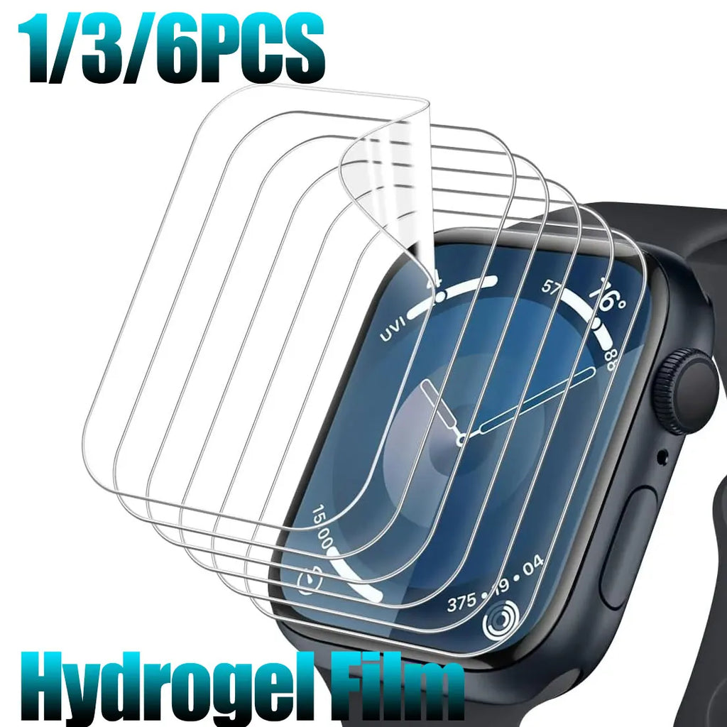 Screen Protector Hydrogel Film for Apple Watch 40 41 42 44 45 49 mm Clear Flexible Soft For iWatch 1 2 3 4 5 6 7 8 9