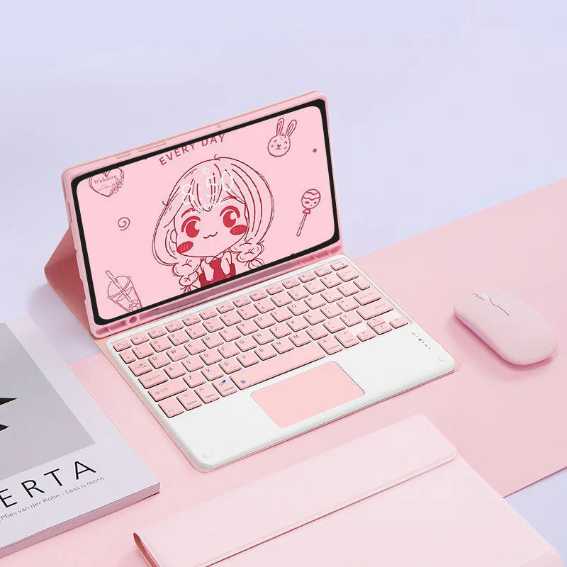 Free Mouse Keyboard Case for Samsung Galaxy Tab S7 S8 11inch Case T870 T875 Magnetic Case Pencil Slot with Bluetooth Keyboard