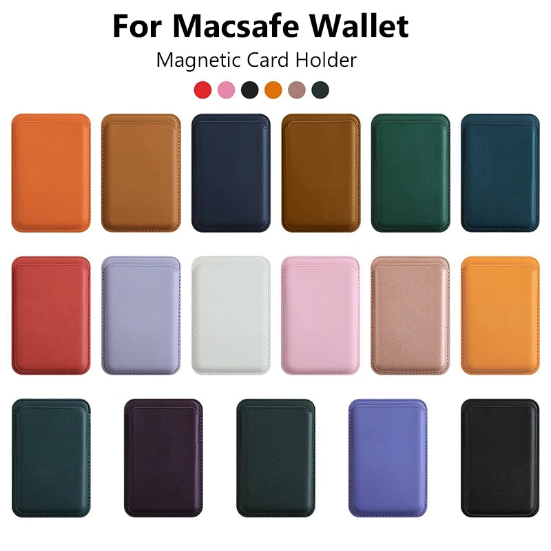 Luxury For Magsafe Magnetic Leather Wallet Case For iPhone 13 17 16 14 Pro Max 17Pro S25 Card Holder Phone Bag Cover Accessories