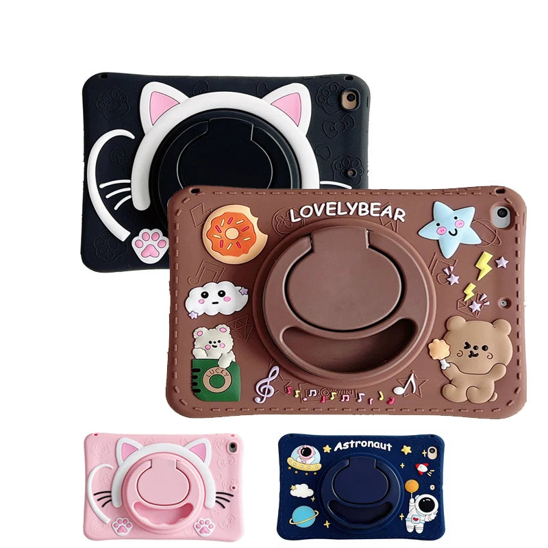 Kids Silicon Tablet For Samsung Galaxy Tab A8 Case SM-X200 X205 A 8.0 2019 SM-T290 A 10.1 2019 SM-T510 SM-T515 Cartoon Cover