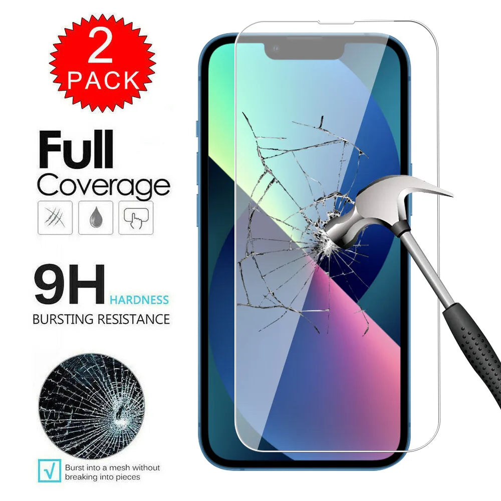 Full Cover Tempered HD Glass Film Screen Protector for iPhone 17 16 15 14 Pro Max Air 16 15 Plus 12 11 PRO MAX ﻿