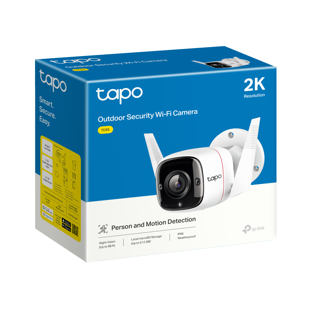 TP-Link TC65 | 3MP 戶外無線網路攝影機 (全高清監控 / IP66 防水 / 智慧偵測 / 雙向語音) - PhoneStore 豐達網上商店