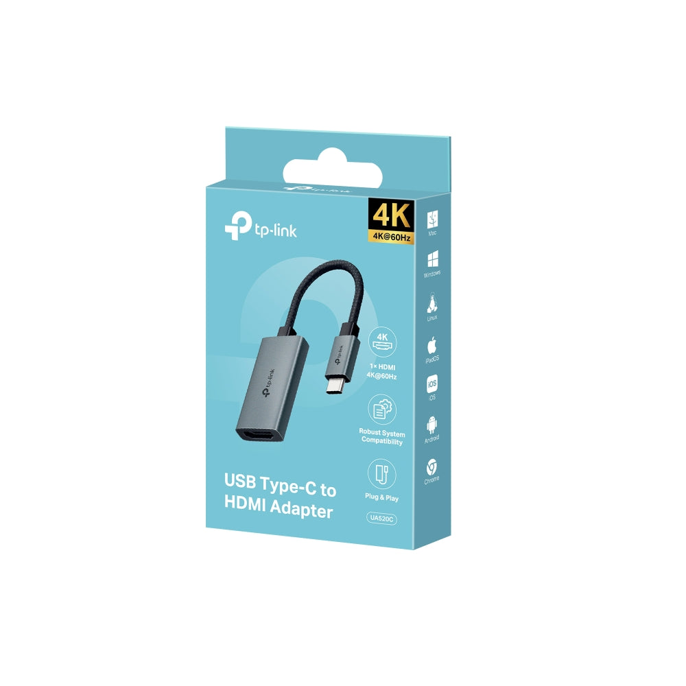 TP-Link UA520C | USB-C 轉 HDMI 轉接器 (4K@60Hz 超高清輸出 / 鋁合金耐用外殼 / 編織線材) - PhoneStore 豐達網上商店
