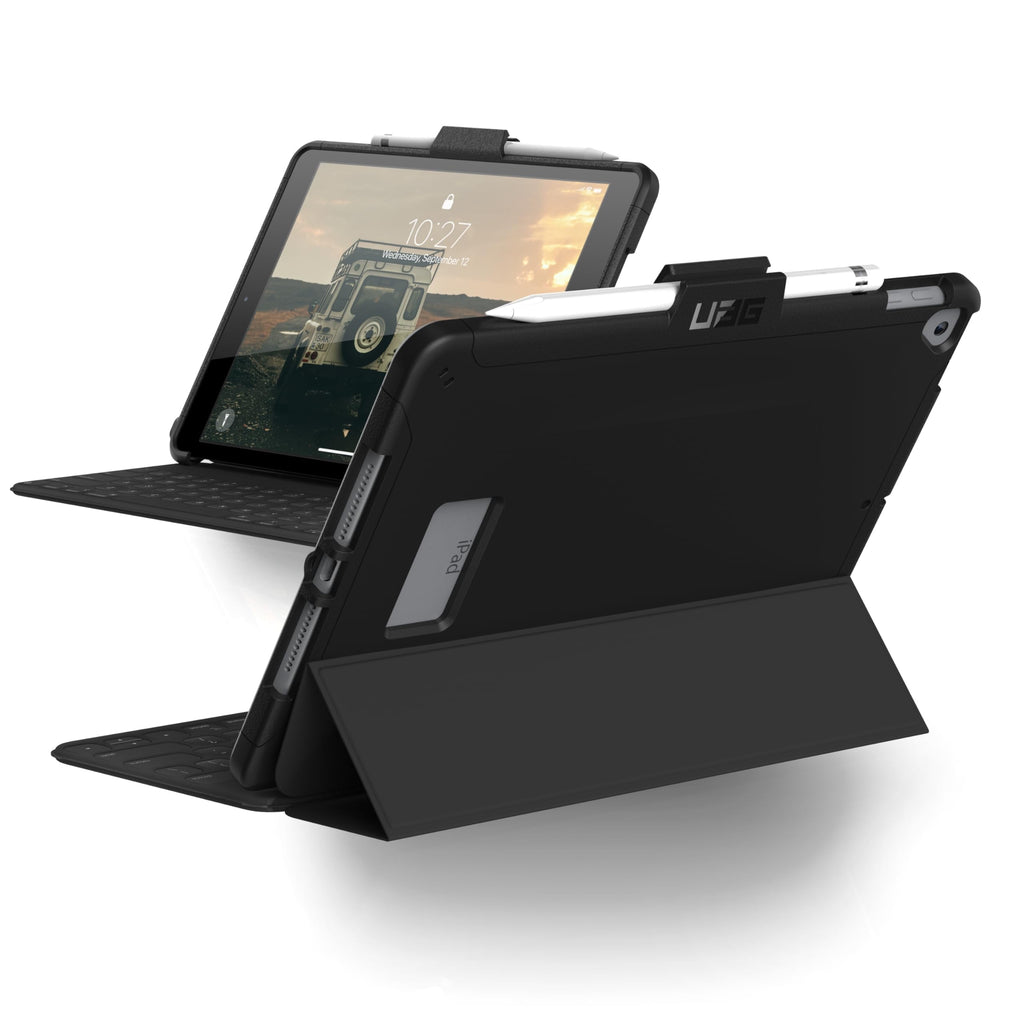 UAG Hülle für iPad 10,2 Zoll (9. Generation, 2021) und (8. Generation, 2020), Metropolis Rugged Heavy Duty Schutzhülle, Multi-Winkel-Betrachtung, Folio-Ständer mit Stifthalter, Magma